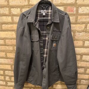 Carhartt Insulated Duck Jacket Blanket Lined Plaid Men’s XL Workwear